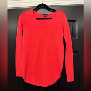 Theory Red Long Sleeve Sweater Petite S and